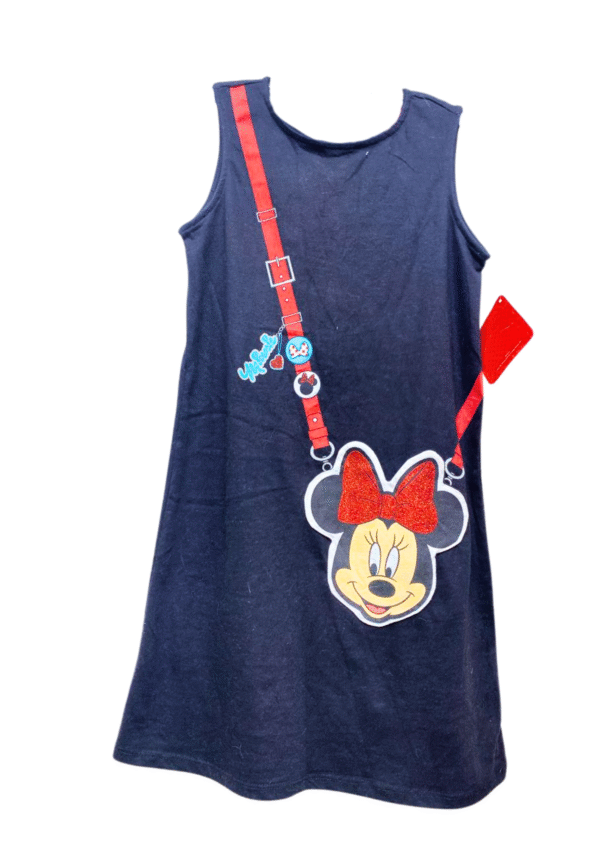 Vestido de Minie Nuevo, Medidas 36cm de ancho y 71cm de largo, Marca DISNEY, Talla M7/8