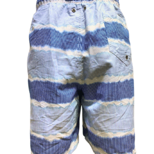 Short Celeste con Blanco ,Medidas 47cm de ancho y 52cm de largo ,LANDS» END ,Talla L