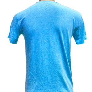 Camisa Celeste con Palmeras Nueva ,Medidas 45cm de ancho y 68cm de largo, Marca CREWCUTS, Talla XL(12-14)