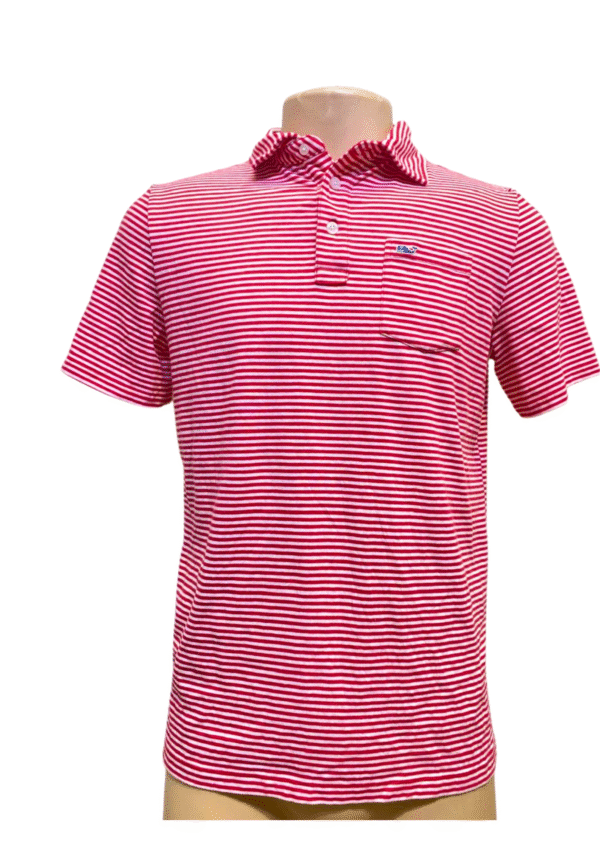 Camisa Rayada Rojo con Blanco Nueva ,Medidas 55cm de ancho y 67cm de largo, Marca VNEYARD VINES, Talla XL