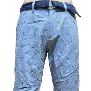 Short Gris con Anclas ,Medidas 39cm de ancho y 48cm de largo, Marca BEVERLY HILLS POLO CLUB, Talla 30