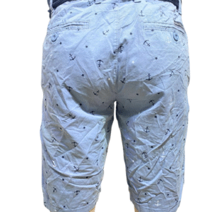 Short Gris con Anclas ,Medidas 39cm de ancho y 48cm de largo, Marca BEVERLY HILLS POLO CLUB, Talla 30
