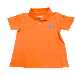 Camisa Naranja Nuevo ,Medidas 29cm de ancho y 43cm de largo, Marca CAT & JACK, Talla 2T
