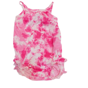 Mameluco Rosa Nuevo ,Medidas 31cm de ancho y 45cm de largo, Marca BUNDLES, Talla 18-24M