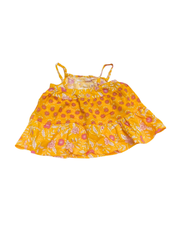 Camisa Amarilla con Flores Nueva ,Medidas 25cm de ancho y 32cm de largo, Marca CARTER"S, Talla 18M - Imagen 2