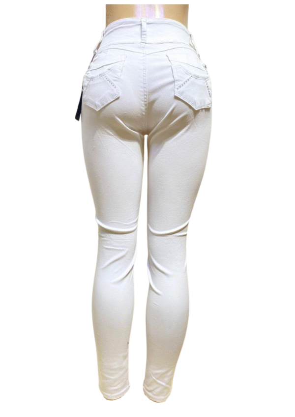 Pantalón Blanco, Nueva, Medidas 32cm de ancho y 92cm de largo, Marca IRIS JEANS, Talla 3 - Imagen 2