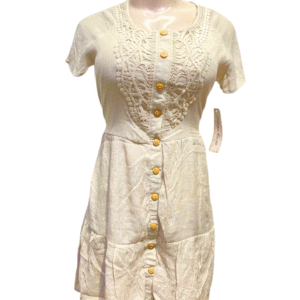 Vestido Beige ,Medidas 41cm de ancho y 91cm de largo, Marca INDIGO ROSE, Talla S