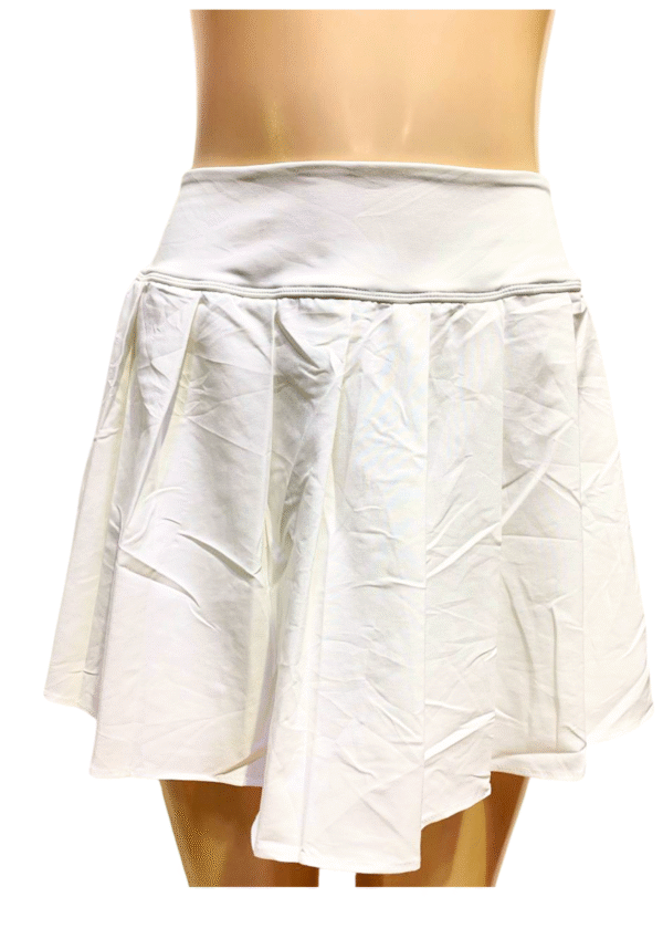 Falda Short deportiva Blanca, Medidas 35cm de ancho y 39cm de largo, Marca STRETCHRECH, Talla M
