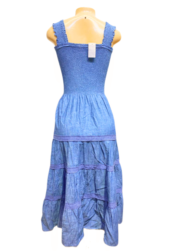 Vestido Azul,Nuevo,Medidas41cm de ancho y 119cm de largo, Marca LAND END, Talla L - Imagen 2