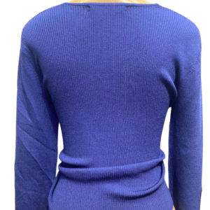 Blusa Azul Manga Larga, Medidas 32cm de ancho y 55cm de largo, Marca CAROLL, Talla S