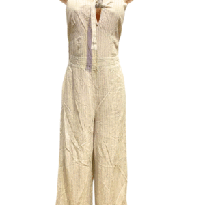 Enterizo Beige con Rayas, Nuevo ,Medidas 41cm de ancho y 155cm de largo, Marca JAPRA, Talla L