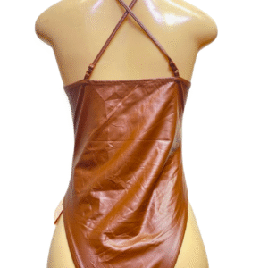 Body de Cuero Café, Nuevo ,Medidas 36cm de ancho y 74cm de largo, Marca SHEIN BAE, Talla TALLA UNICA