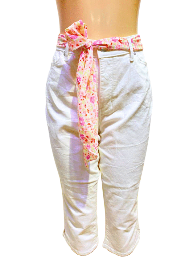 Pantalón Blanco, Nuevo, Medidas 44cm de ancho y 77cm de largo, Marca CROFT& BARROW, Talla 14