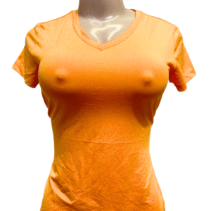 Blusa Deportiva Naranja, Medidas 38cm de ancho y 68cm de largo, Marca REEBOK, Talla XS
