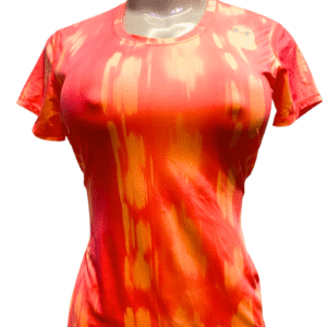 Blusa Deportiva Rosada con Naranja, Medidas 41cm de ancho y 58cm de largo, Marca UNDER AMOUR, Talla SM