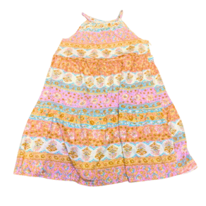 Vestido con Flores de  Colores, Nuevo, Medidas 41cm de ancho y 78cm de largo, Marca BILLA BONG, Talla L