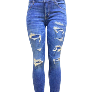 Pantalón azul, Medidas 38cm de ancho y 95cm de largo, Marca AMERICAN EAGLE, Talla 8