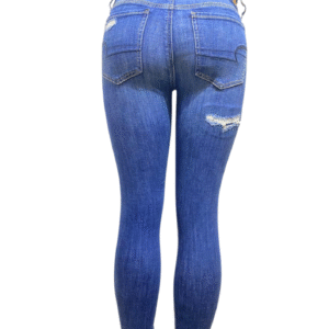 Pantalón azul, Medidas 38cm de ancho y 95cm de largo, Marca AMERICAN EAGLE, Talla 8