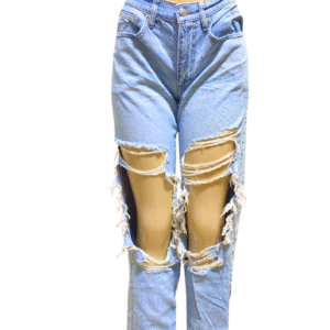 Pantalón Celeste Claro, Medidas 40cm de ancho y 98cm de largo, Marca AMERICAN EAGLE, Talla 6