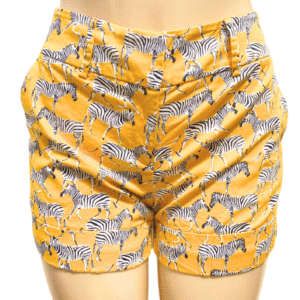 Short Amarillo de Zebra, Medidas 40cm de ancho 31cm de largo, Marca NEW YORK & COMPANY, Talla 6