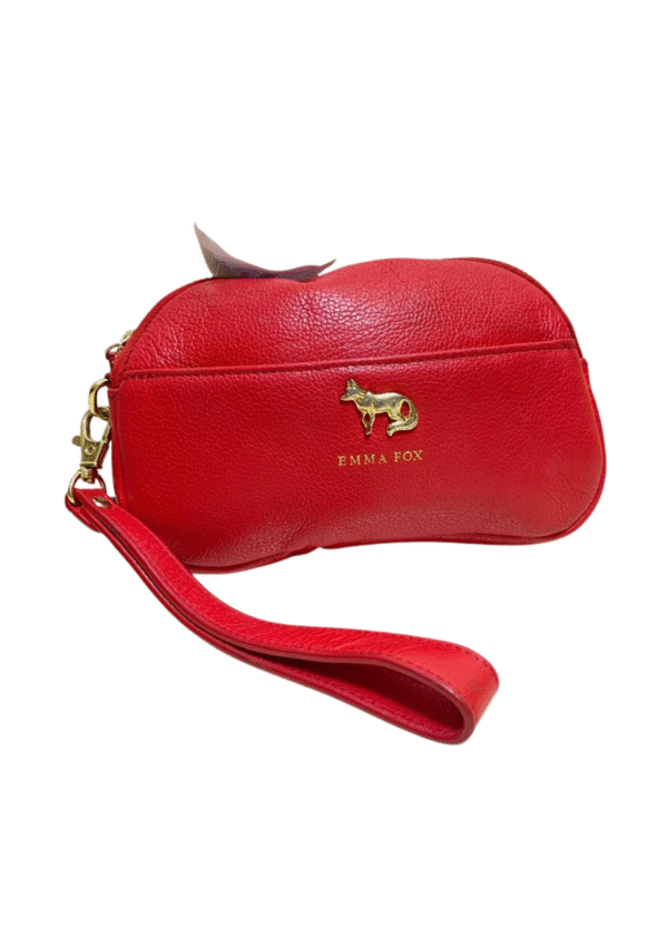 Bolso de mano rojo de emma fox, Medidas 20cm de ancho y 15cm de largo