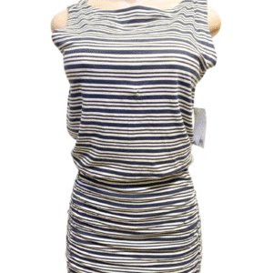 Vestido Rayado Nuevo, Medidas 43cm de ancho y 98cm de largo , Marca ATHLETA, Talla S