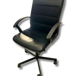 Silla giratoria Negra, largo 60cm, de ancho 50cm y de alto 110cm